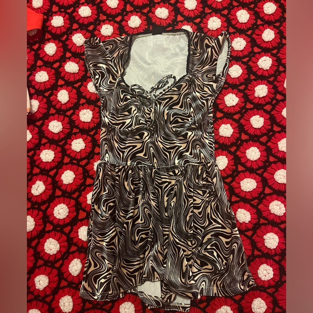 Trippy velvet dress/shorts